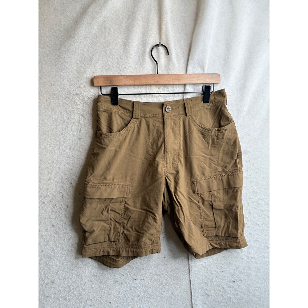 REI Co-op Mens Cargo Hiking Shorts Brown Tan 30W Outdoor Performance 8594